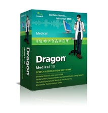 image of Dragon Naturally Speaking 10 Medical software box