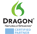 Dragon NaturallySpeaking Certified Partner logo